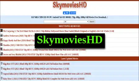 SkymoviesHD popular website